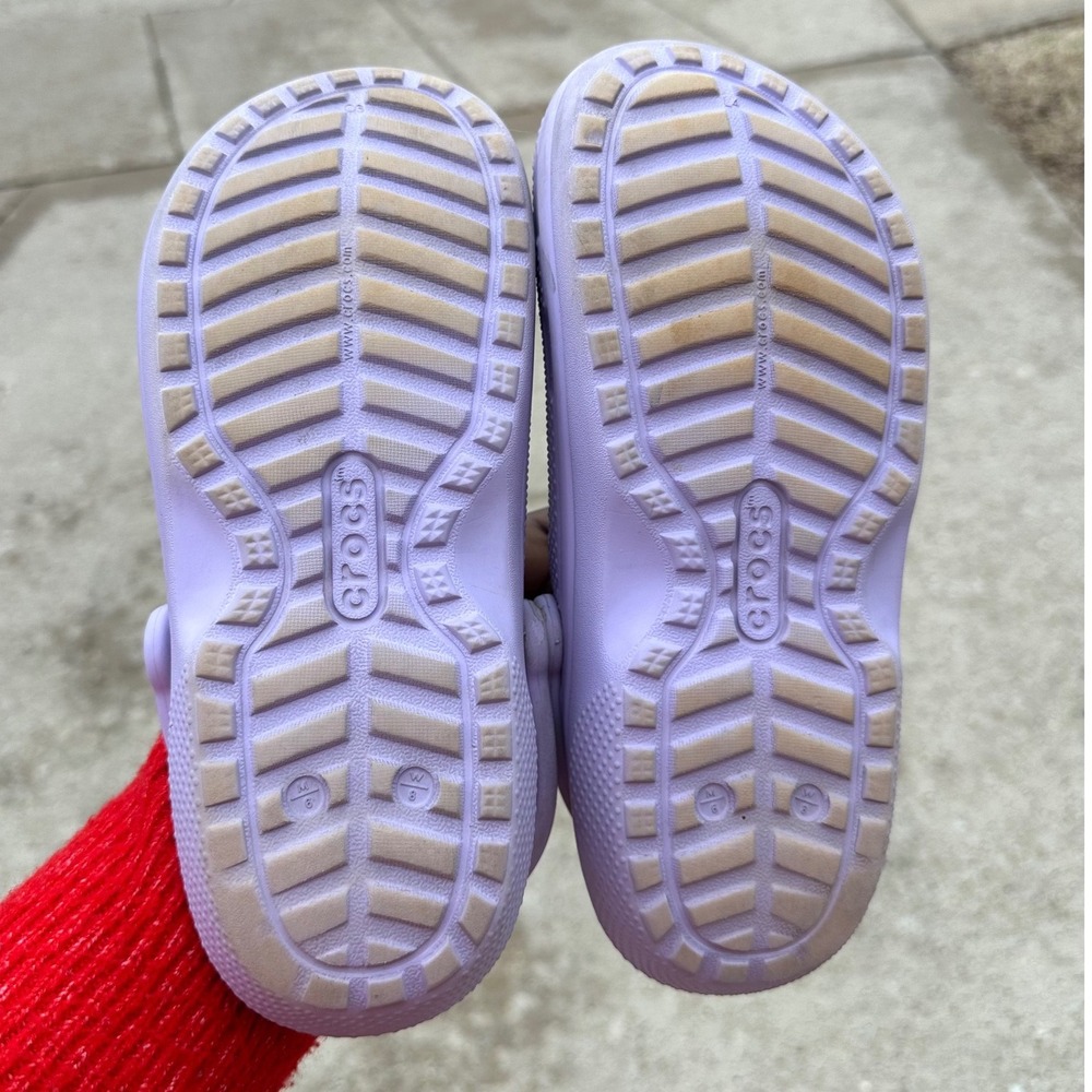 Crocs Classic Lined Adult Clogs Unisex M6 W8 Light Purple Sandals - Picture 8 of 11